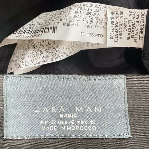 Zara Suits & Blazers Zara Man Sports Coat Blazer Sz 44r Black